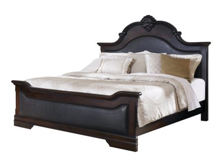 Cambridge Queen Panel Bed Cappuccino And Brown Collection, With A Bold, Sharp Curve And Crowned Molding, Full Of Elegant Features, Frame Is Crafted Of Solid And China Birch Veneers. Relax In Comfort: Cambridge SKU: 203191Q on Sale