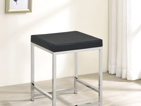 Upholstered Square Padded Cushion Vanity Stool Featuring a square shape design and a densely padded, foam-filled cushion , this modern stool provides a spacious for long-lasting comfort.- 935924 on Sale