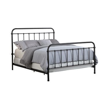 Livingston Full Panel Metal Bed Dark Bronze - 300399F Online Hot Sale