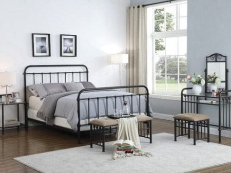 Livingston Full Panel Metal Bed Dark Bronze - 300399F Online Hot Sale