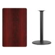 30   x 48   Rectangular Black Laminate Table Top with 24   Round Bar Height Table Base [XU-BLKTB-3048-TR24B-GG] For Discount