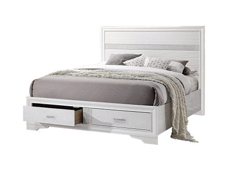 Miranda Queen 2-Drawer Storage Bed White - 205111Q Discount